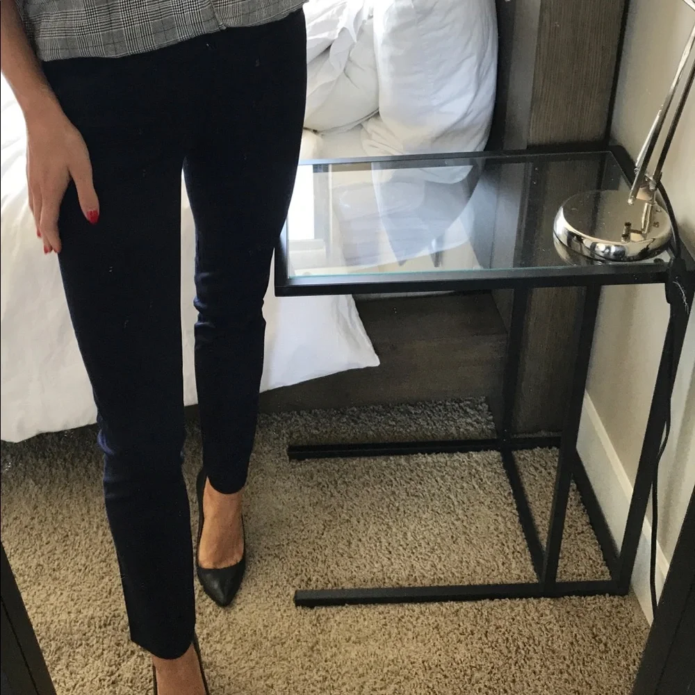 J. Crew Straight Leg Ankle Pants in Blue Navy